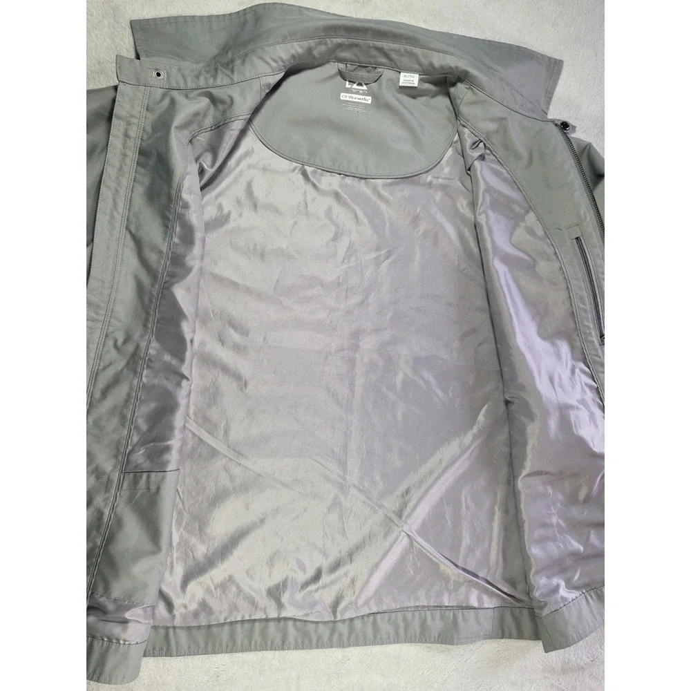 Cutter & Buck CB WeatherTec Men's XL Gray Full Zip Windbreaker Jacket...